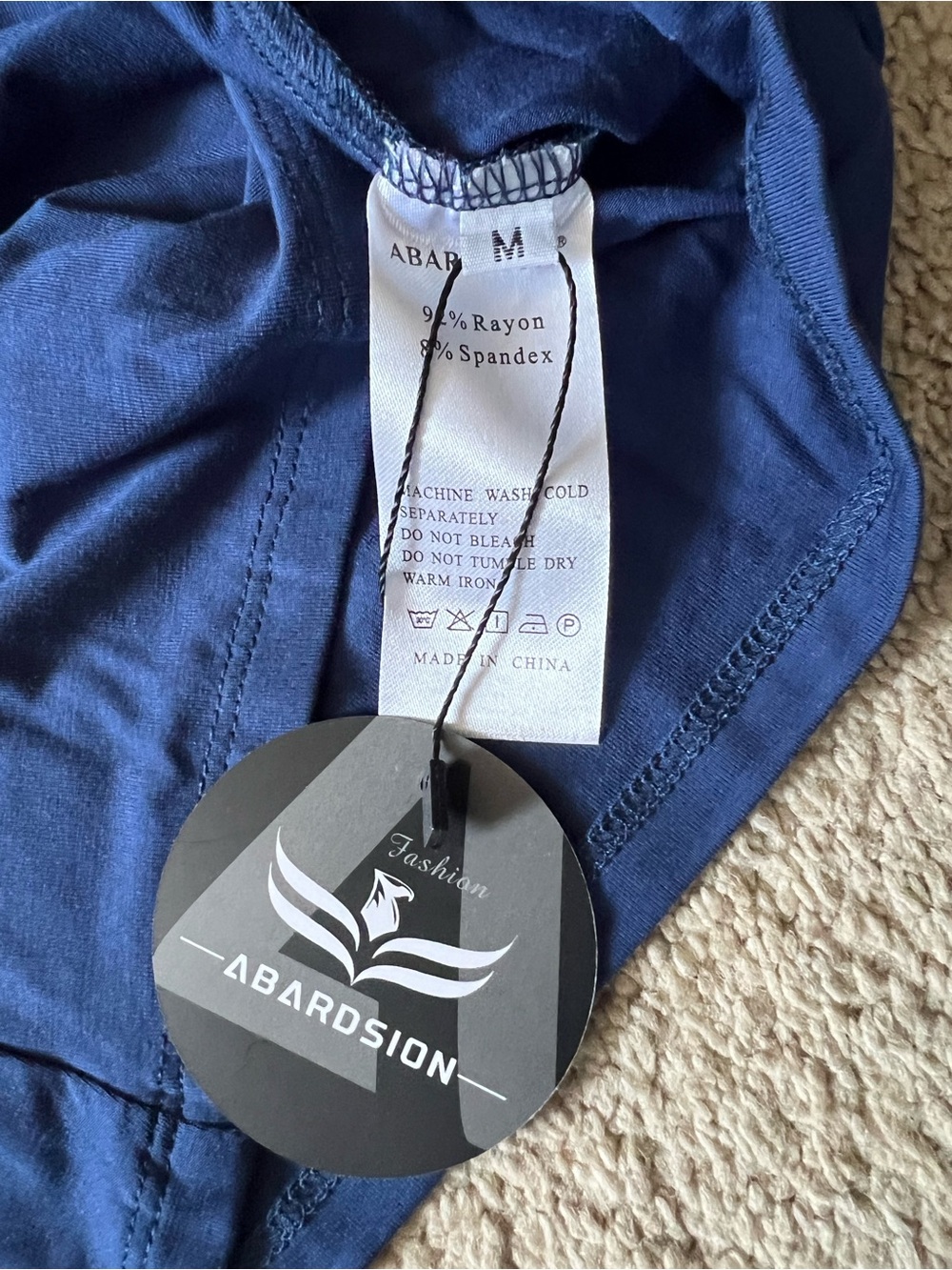 Long-Sleeve Crewneck Top - Blue - Picture 2 of 2